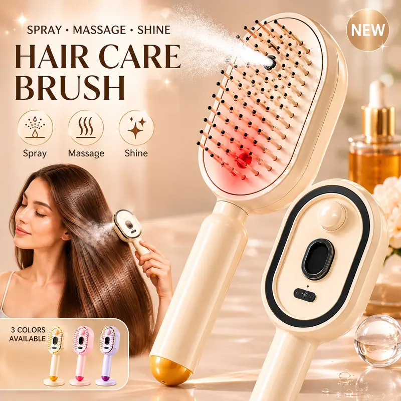 Nano Electric Spray Wet & Dry Air Cushion Massage Comb - Suitable for All Hair Types